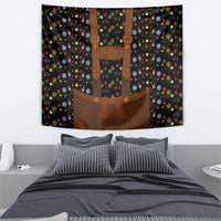 Traditional German Costume - Lederhosen Tapestry Folk Floral Pattern Style - Wonder Print Shop