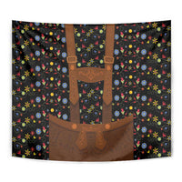 Traditional German Costume - Lederhosen Tapestry Folk Floral Pattern Style - Wonder Print Shop