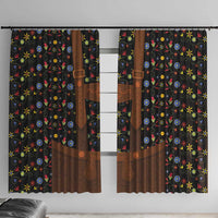 Traditional German Costume - Lederhosen Window Curtain Folk Floral Pattern Style - Wonder Print Shop