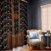 Traditional German Costume - Lederhosen Window Curtain Folk Floral Pattern Style - Wonder Print Shop