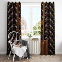 Traditional German Costume - Lederhosen Window Curtain Folk Floral Pattern Style - Wonder Print Shop