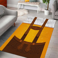 Traditional German Costume - Lederhosen Area Rug Oktoberfest Beer Head Funny Style - Wonder Print Shop