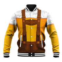 Traditional German Costume - Lederhosen Baseball Jacket Oktoberfest Beer Head Funny Style - Wonder Print Shop