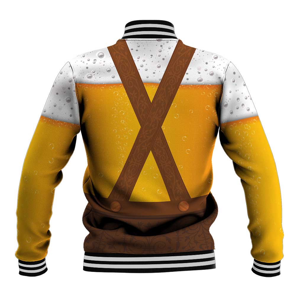 Traditional German Costume - Lederhosen Baseball Jacket Oktoberfest Beer Head Funny Style - Wonder Print Shop