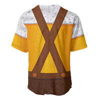 Traditional German Costume - Lederhosen Baseball Jersey Oktoberfest Beer Head Funny Style - Wonder Print Shop
