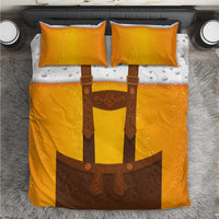 Traditional German Costume - Lederhosen Bedding Set Oktoberfest Beer Head Funny Style - Wonder Print Shop