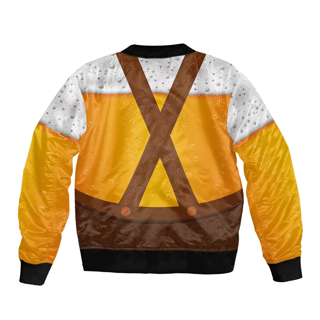 Traditional German Costume - Lederhosen Bomber Jacket Oktoberfest Beer Head Funny Style - Wonder Print Shop