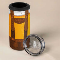 Traditional German Costume - Lederhosen 4 in 1 Can Cooler Tumbler Oktoberfest Beer Head Funny Style - Wonder Print Shop