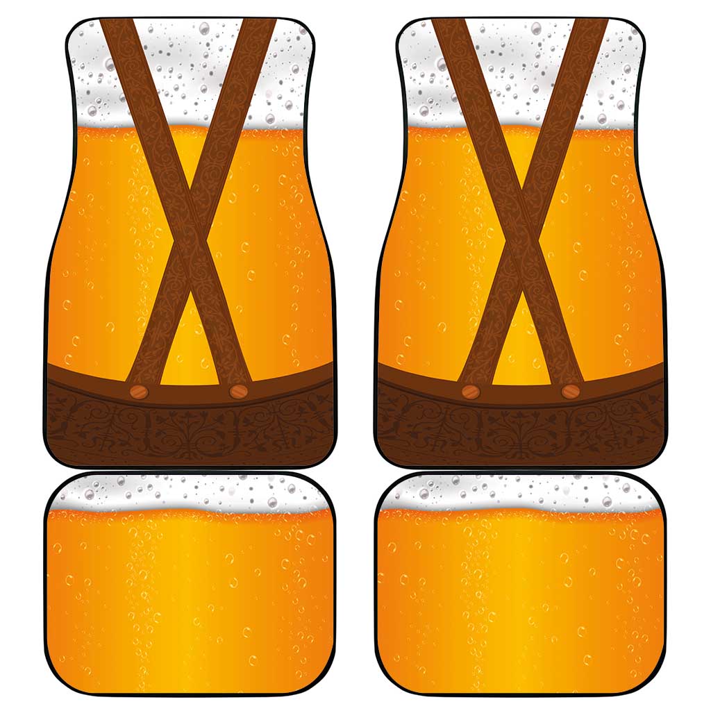 Traditional German Costume - Lederhosen Car Mats Oktoberfest Beer Head Funny Style - Wonder Print Shop