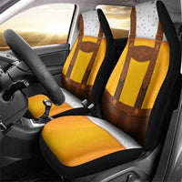 Traditional German Costume - Lederhosen Car Seat Cover Oktoberfest Beer Head Funny Style - Wonder Print Shop