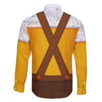 Traditional German Costume - Lederhosen Family Matching Long Sleeve Bodycon Dress and Hawaiian Shirt Oktoberfest Beer Head Funny Style - Wonder Print Shop