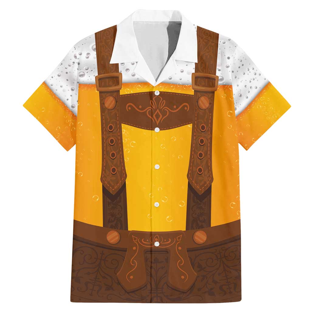 Traditional German Costume - Lederhosen Family Matching Mermaid Dress and Hawaiian Shirt Oktoberfest Beer Head Funny Style - Wonder Print Shop