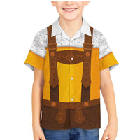 Traditional German Costume - Lederhosen Family Matching Mermaid Dress and Hawaiian Shirt Oktoberfest Beer Head Funny Style - Wonder Print Shop