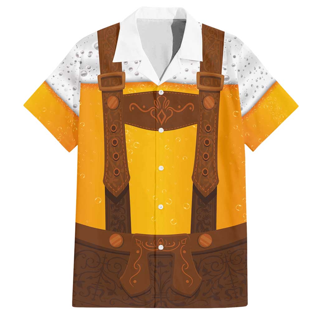 Traditional German Costume - Lederhosen Family Matching Puletasi and Hawaiian Shirt Oktoberfest Beer Head Funny Style