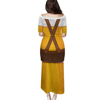 Traditional German Costume - Lederhosen Family Matching Puletasi and Hawaiian Shirt Oktoberfest Beer Head Funny Style