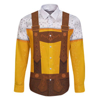 Traditional German Costume - Lederhosen Family Matching Short Sleeve Bodycon Dress and Hawaiian Shirt Oktoberfest Beer Head Funny Style - Wonder Print Shop