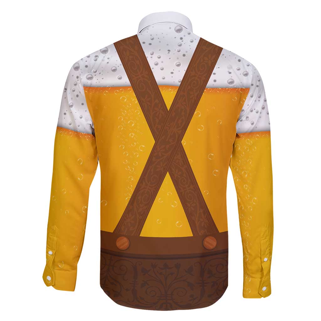 Traditional German Costume - Lederhosen Family Matching Short Sleeve Bodycon Dress and Hawaiian Shirt Oktoberfest Beer Head Funny Style - Wonder Print Shop