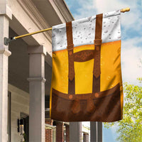 Traditional German Costume - Lederhosen Garden Flag Oktoberfest Beer Head Funny Style - Wonder Print Shop