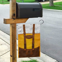 Traditional German Costume - Lederhosen Garden Flag Oktoberfest Beer Head Funny Style - Wonder Print Shop