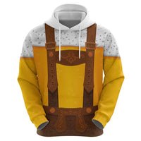Traditional German Costume - Lederhosen Hoodie Oktoberfest Beer Head Funny Style - Wonder Print Shop