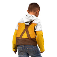 Traditional German Costume - Lederhosen Kid Hoodie Oktoberfest Beer Head Funny Style - Wonder Print Shop