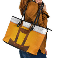 Traditional German Costume - Lederhosen Leather Tote Bag Oktoberfest Beer Head Funny Style