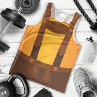Traditional German Costume - Lederhosen Men Tank Top Oktoberfest Beer Head Funny Style - Wonder Print Shop