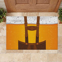 Traditional German Costume - Lederhosen Rubber Doormat Oktoberfest Beer Head Funny Style - Wonder Print Shop