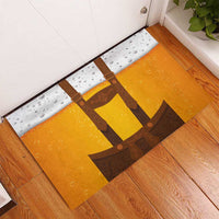 Traditional German Costume - Lederhosen Rubber Doormat Oktoberfest Beer Head Funny Style - Wonder Print Shop
