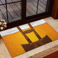Traditional German Costume - Lederhosen Rubber Doormat Oktoberfest Beer Head Funny Style - Wonder Print Shop