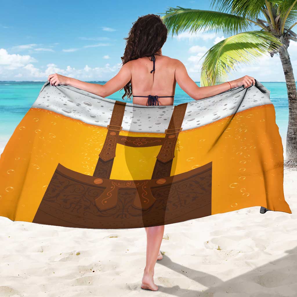 Traditional German Costume - Lederhosen Sarong Oktoberfest Beer Head Funny Style - Wonder Print Shop