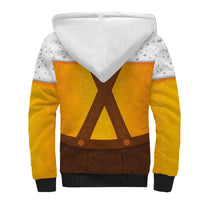 Traditional German Costume - Lederhosen Sherpa Hoodie Oktoberfest Beer Head Funny Style - Wonder Print Shop
