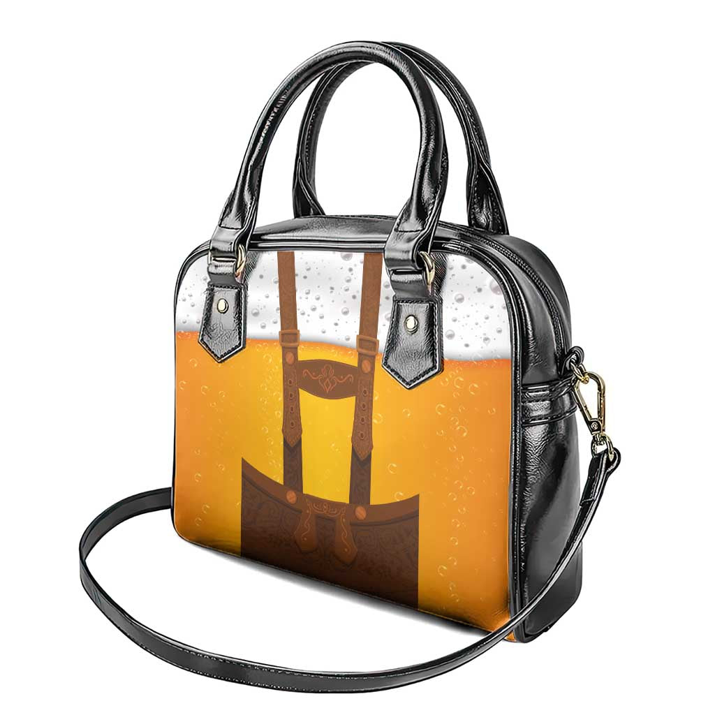 Traditional German Costume - Lederhosen Shoulder Handbag Oktoberfest Beer Head Funny Style - Wonder Print Shop
