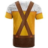 Traditional German Costume - Lederhosen T Shirt Oktoberfest Beer Head Funny Style - Wonder Print Shop