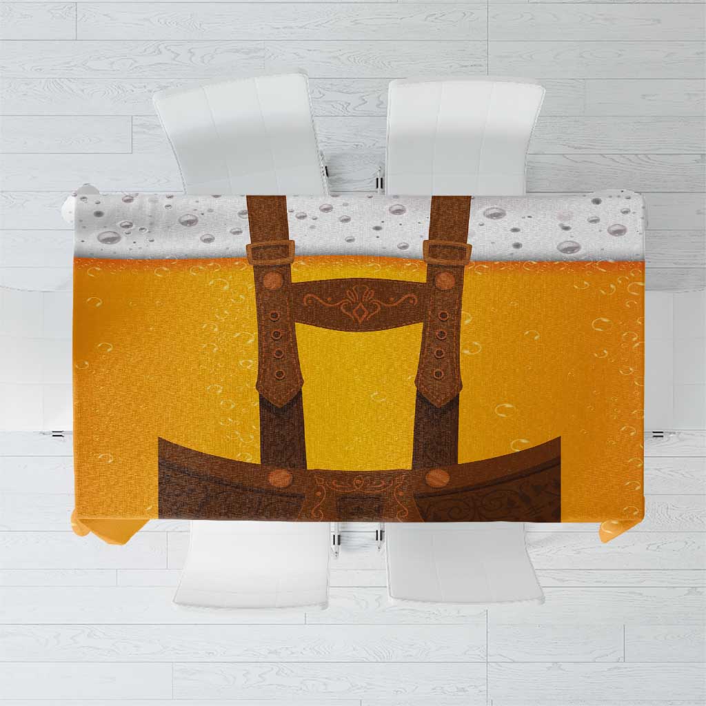 Traditional German Costume - Lederhosen Tablecloth Oktoberfest Beer Head Funny Style - Wonder Print Shop