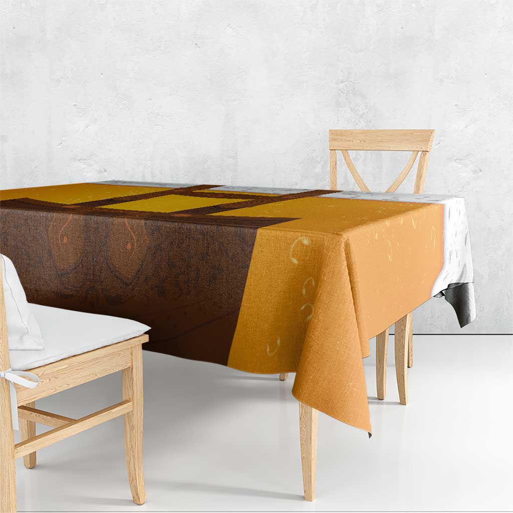 Traditional German Costume - Lederhosen Tablecloth Oktoberfest Beer Head Funny Style - Wonder Print Shop