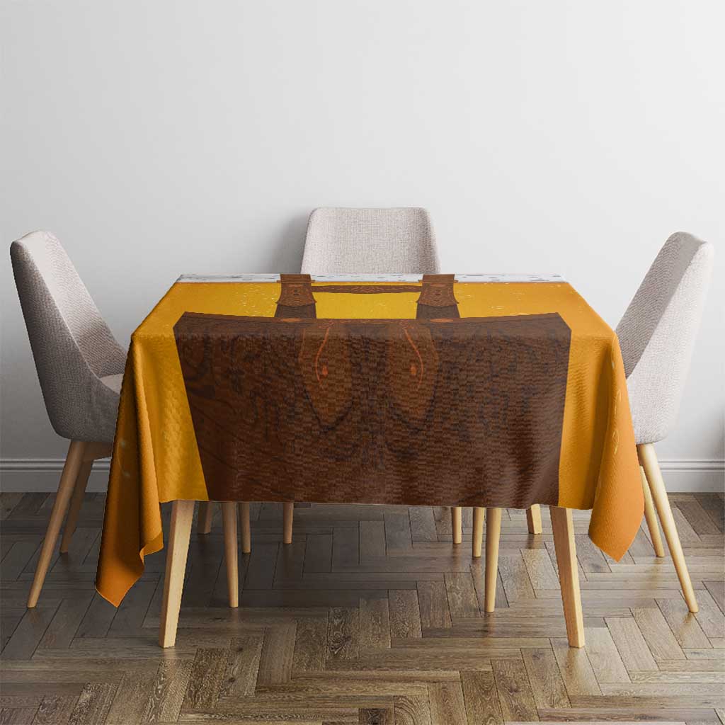 Traditional German Costume - Lederhosen Tablecloth Oktoberfest Beer Head Funny Style - Wonder Print Shop