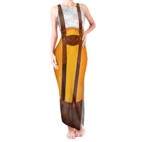 Traditional German Costume - Lederhosen Tank Maxi Dress Oktoberfest Beer Head Funny Style - Wonder Print Shop