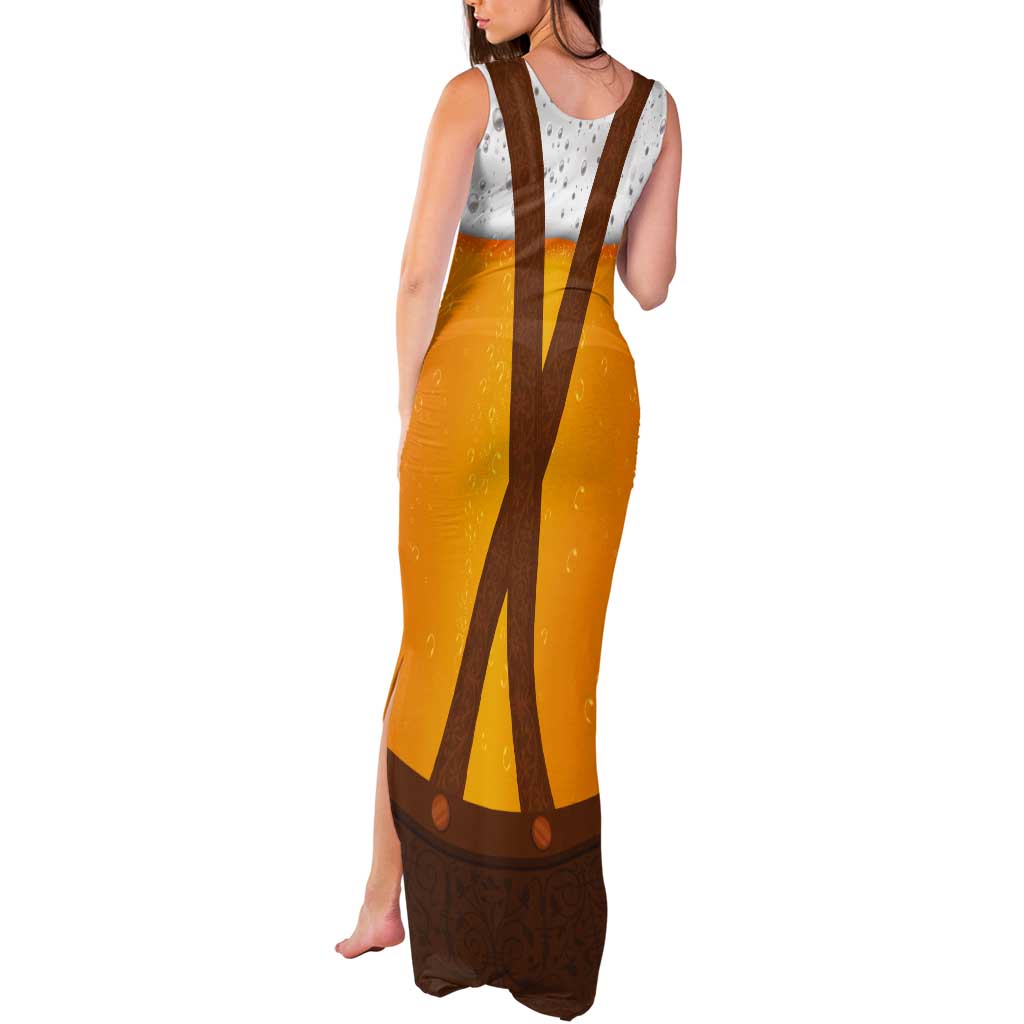 Traditional German Costume - Lederhosen Tank Maxi Dress Oktoberfest Beer Head Funny Style - Wonder Print Shop