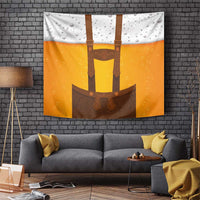 Traditional German Costume - Lederhosen Tapestry Oktoberfest Beer Head Funny Style - Wonder Print Shop
