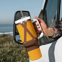 Traditional German Costume - Lederhosen Tumbler With Handle Oktoberfest Beer Head Funny Style - Wonder Print Shop