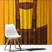 Traditional German Costume - Lederhosen Window Curtain Oktoberfest Beer Head Funny Style - Wonder Print Shop