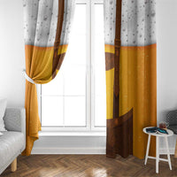 Traditional German Costume - Lederhosen Window Curtain Oktoberfest Beer Head Funny Style - Wonder Print Shop