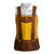 Traditional German Costume - Lederhosen Women Sleeveless Polo Shirt Oktoberfest Beer Head Funny Style - Wonder Print Shop
