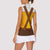 Traditional German Costume - Lederhosen Women Sleeveless Polo Shirt Oktoberfest Beer Head Funny Style - Wonder Print Shop