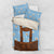Traditional German Costume - Lederhosen Bedding Set Blue Plaid Pattern with Edelweiss Flowers - Wonder Print Shop