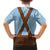 Traditional German Costume - Lederhosen Family Matching Summer Maxi Dress and Hawaiian Shirt Blue Plaid Pattern with Edelweiss Flowers - Wonder Print Shop