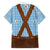 Traditional German Costume - Lederhosen Family Matching Summer Maxi Dress and Hawaiian Shirt Blue Plaid Pattern with Edelweiss Flowers - Wonder Print Shop