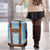 Traditional German Costume - Lederhosen Luggage Cover Blue Plaid Pattern with Edelweiss Flowers - Wonder Print Shop