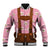 Traditional German Costume - Lederhosen Baseball Jacket Red Plaid Pattern with Edelweiss Flowers - Wonder Print Shop